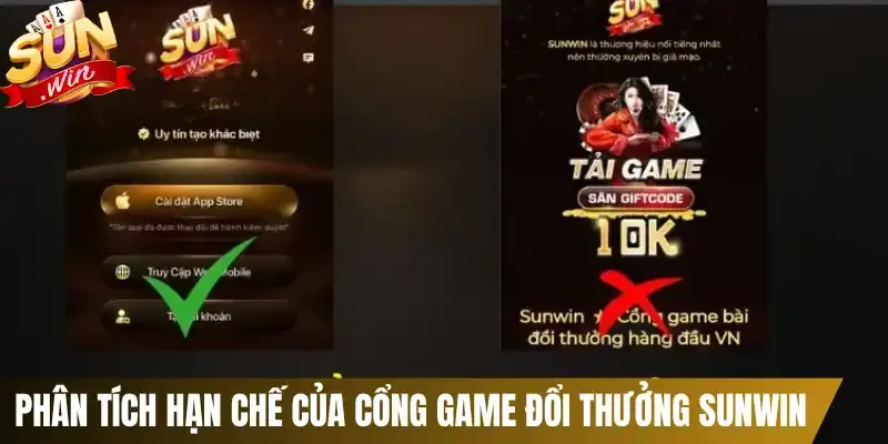 Phân tích hạn chế của cổng game đổi thưởng Sunwin